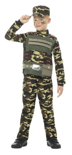 Smiffys Army GI Camouflage Military Uniform