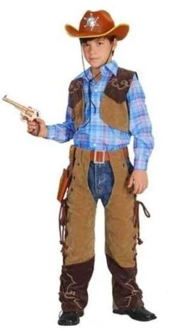 Boys Cowboy Costume With Hat And Chaps
