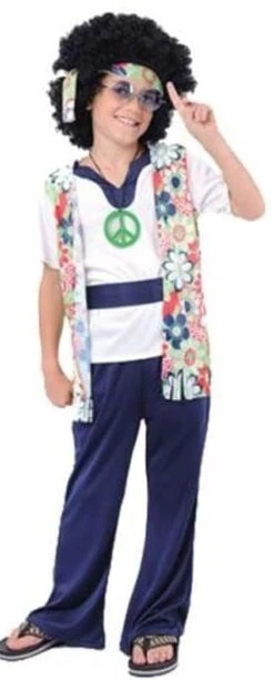Boys Hippie Fancy Dress Costume