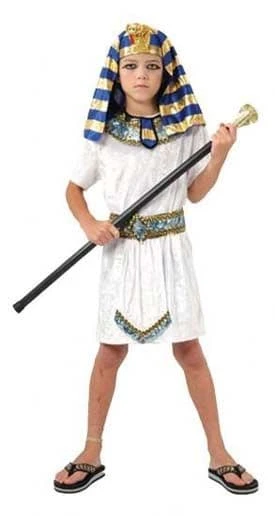 Boys Pharaoh Costume - White And Gold 3 Boys Pharaoh Costume - White And Gold