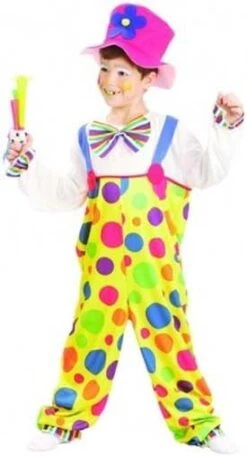 Childs Clown Fancy Dress Costume