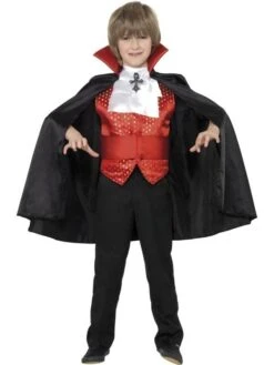 Smiffys Dracula Boy Costume - Boys Halloween Costume