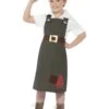 Smiffys Girl's WW II Factory Worker Costume -Smiffys Store girl s ww ii factory worker costume select size medium 38764 p