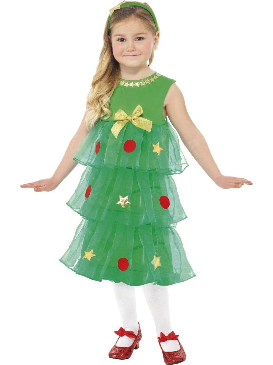 Smiffys Girls Christmas Tree Tutu Dress 5 Smiffys Girls Christmas Tree Tutu Dress - Image 3