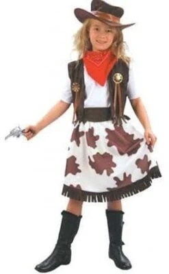 Girls Cowgirl Fancy Dress Costume