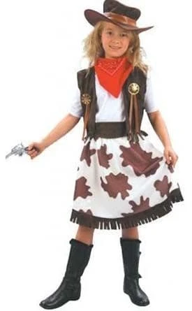 Girls Cowgirl Fancy Dress Costume 3 Girls Cowgirl Fancy Dress Costume