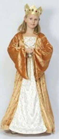 Girls Fairytale Golden Queen Costume