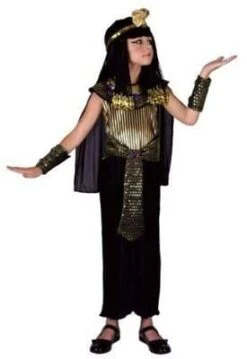 Girls Queen Of The Nile Costume - Black & Gold