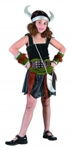 Girls Viking Fancy Dress Costume