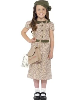 Smiffys Girls Wartime Evacuee Costume