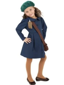 Smiffys Girls World War II Evacuee Costume