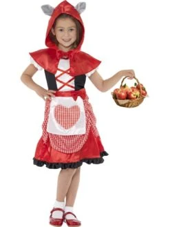 Smiffys Little Red Riding Hood Costume (with Wolf Ears)
