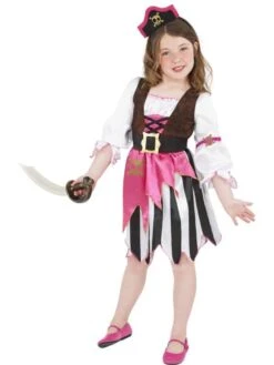 Smiffys Pink Pirate Girl Costume