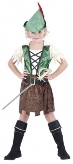 Girls Robin Hood Fancy Dress Costume