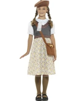 Smiffys WW2 Evacuee School Girl Costume -Smiffys Store ww2 evacuee school girl costume 39507 p